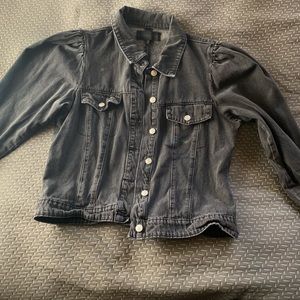 KENDALL + KYLIE Women's Puff Sleeve Denim Jacket